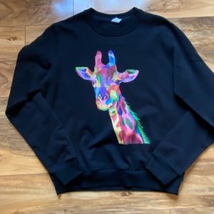 Colorful giraffe sweater